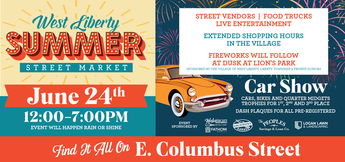 West Liberty Summer Street Market Car Show Fireworks