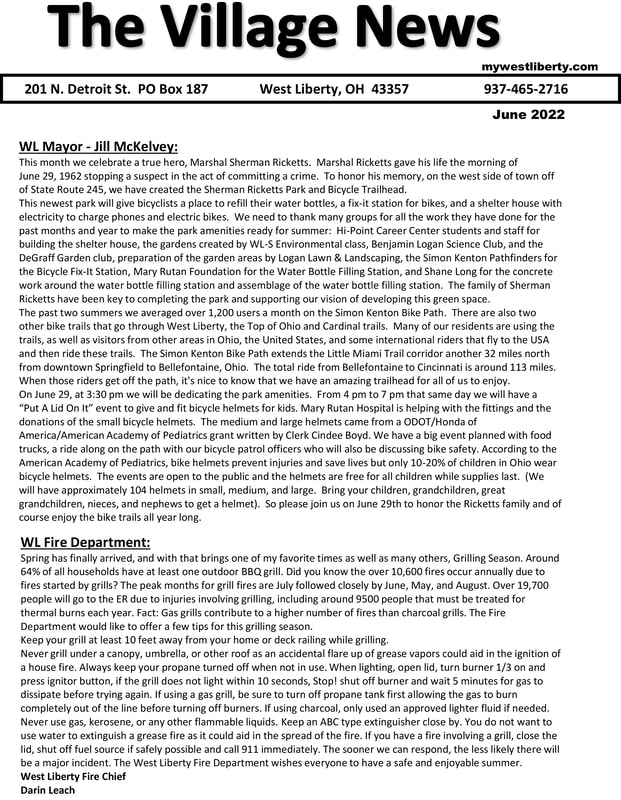 West Liberty Village Newsletter June 2022